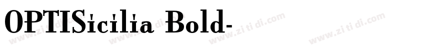 OPTISicilia Bold字体转换